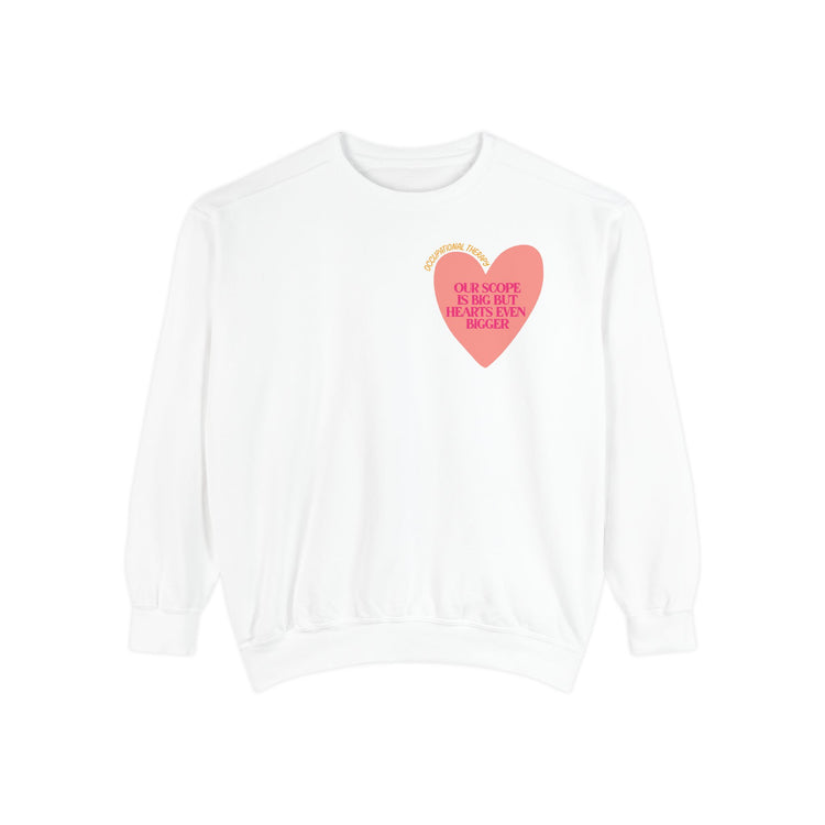 OT big scope heart comfort colors crewneck