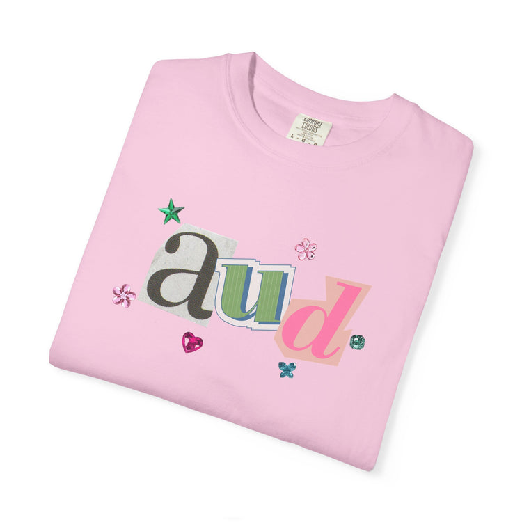 AUD newspaper gem comfort colors tee