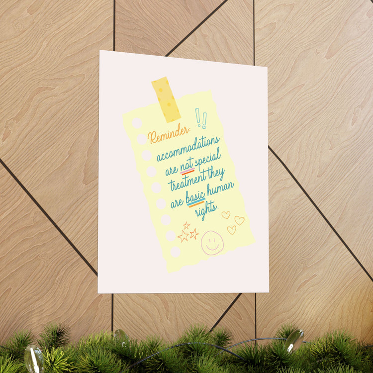 accommodations right wall poster