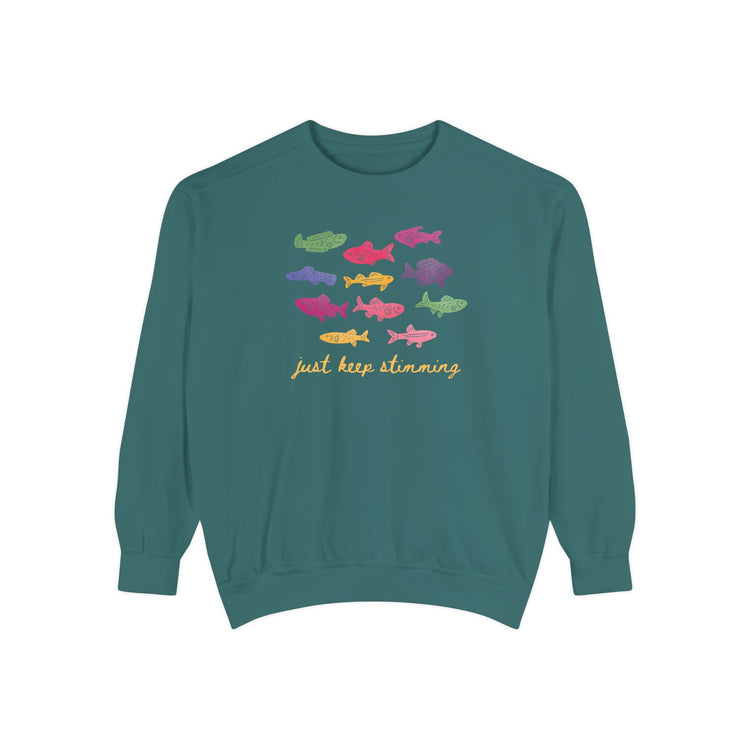 just keep stimming! comfort colors crewneck