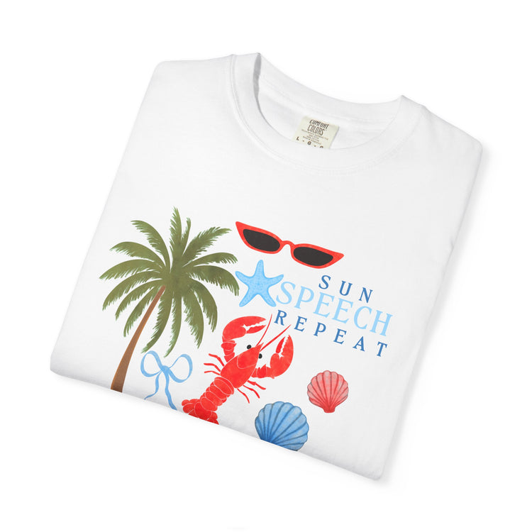 sun speech repeat comfort colors tee
