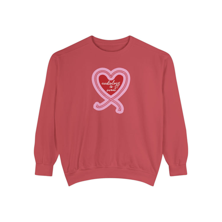 audiology is sweet heart rope comfort colors crewneck