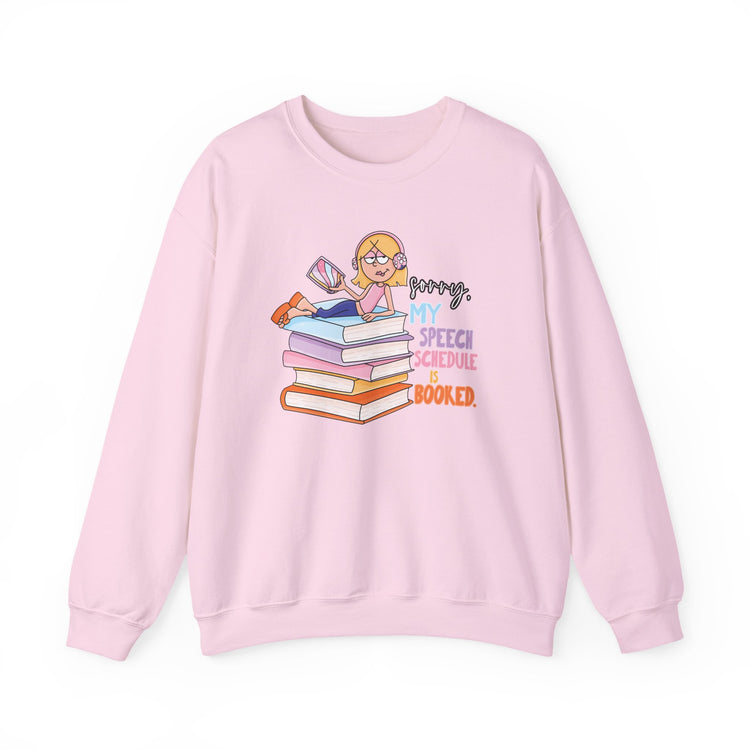 speech schedule is booked! crewneck