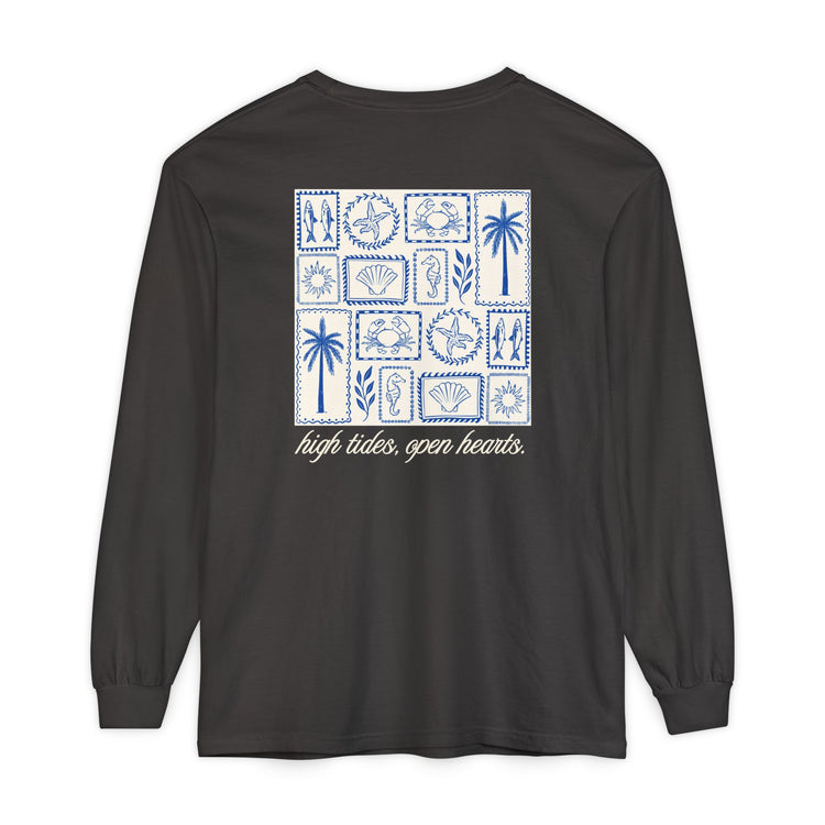 OT clam waves comfort colors long sleeve tee