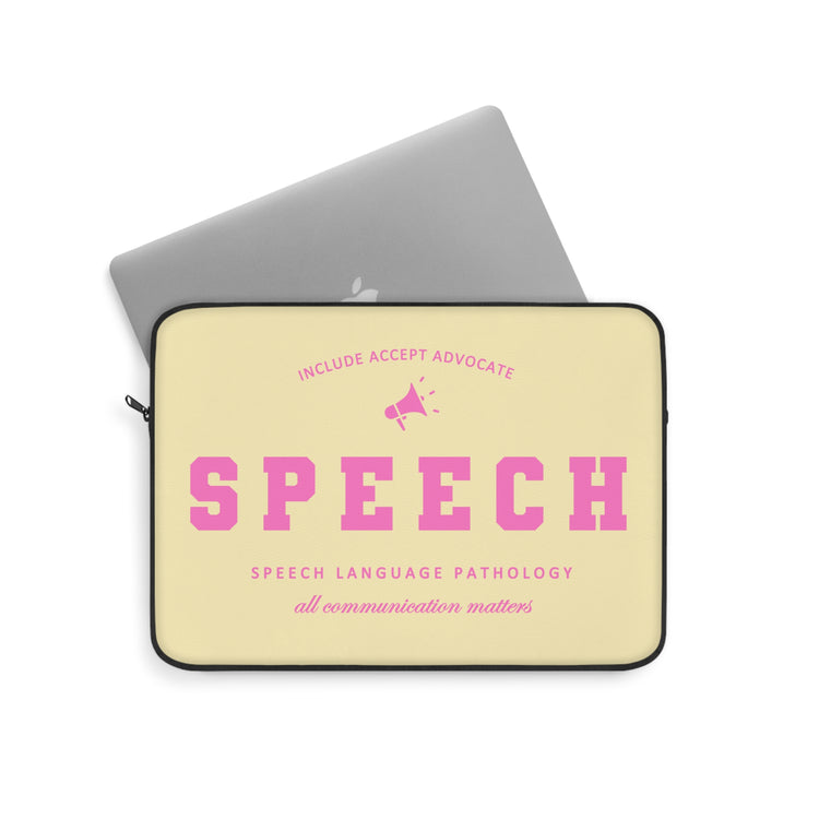 SPEECH varsity laptop sleeve