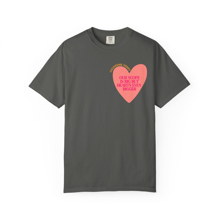 OT big scope heart comfort colors tee
