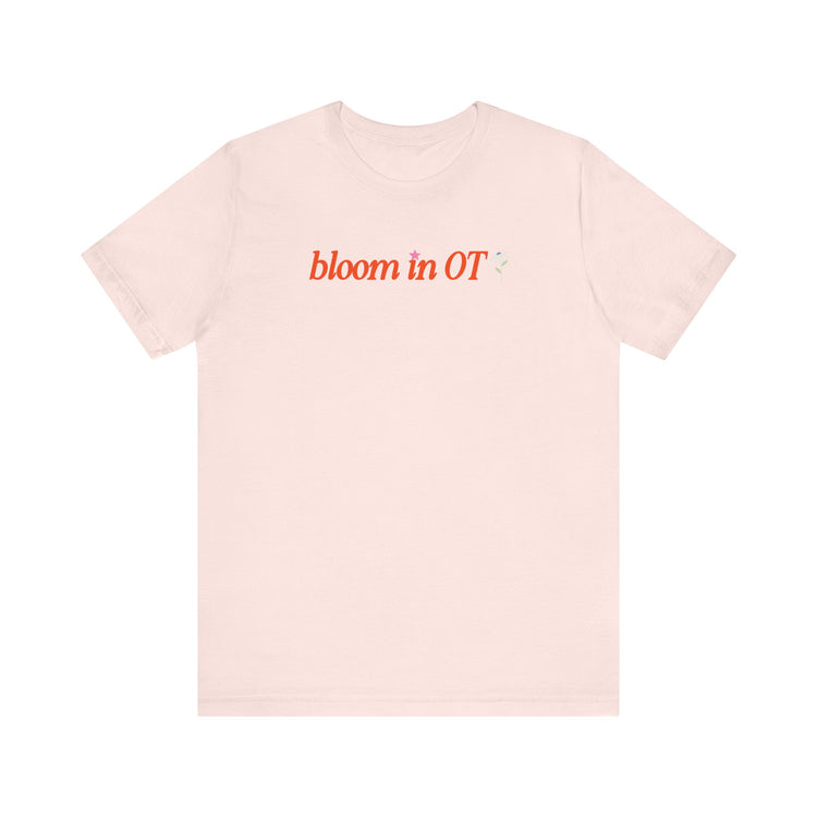 bloom in OT front/back short sleeve tee