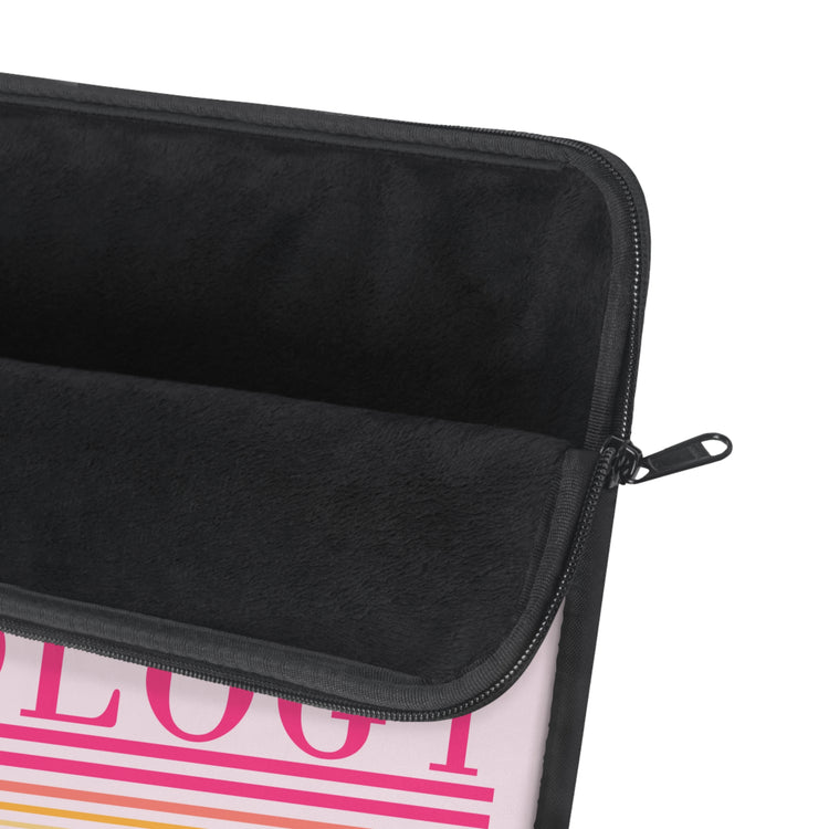 speech pathology pink lines laptop sleeve