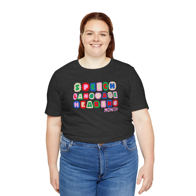 NSLHM block letters tee