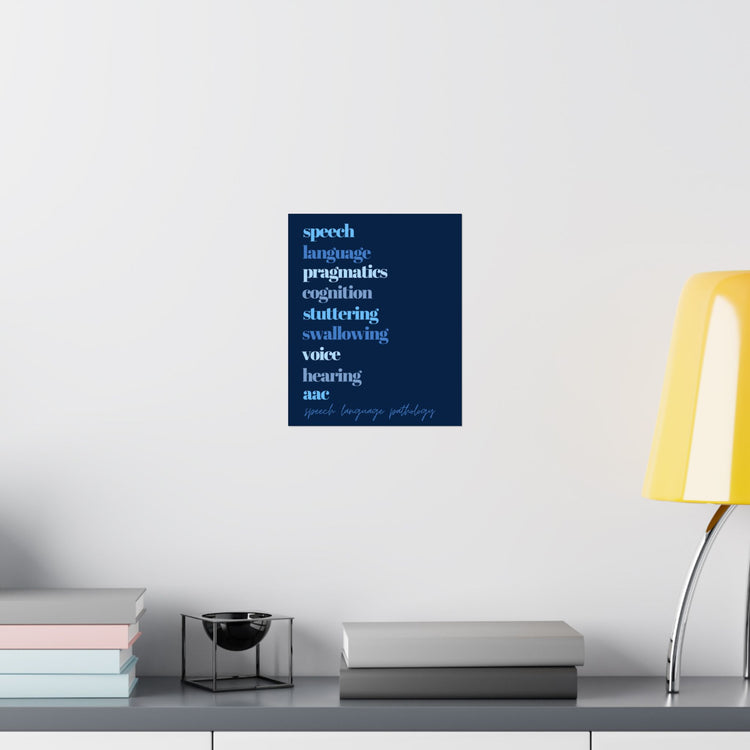 SLP scope blue wall poster
