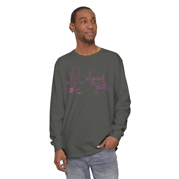 cowgirl speech path comfort colors long sleeve tee