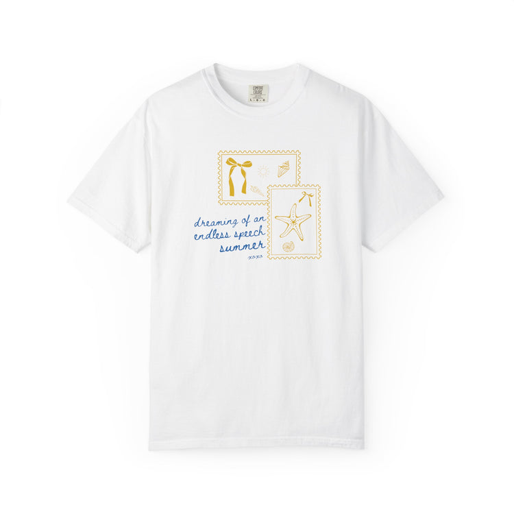 endless speech summer stamps comfort colors tee