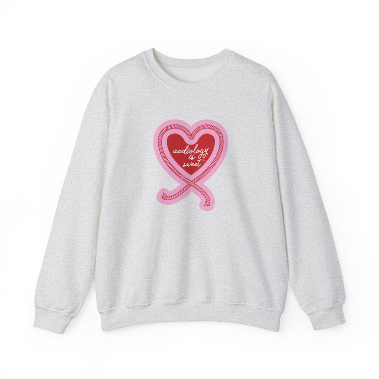 audiology is sweet heart rope crewneck