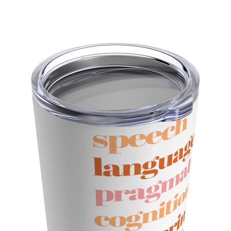 orange SLP scope of practice 20oz tumbler