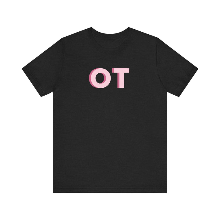 pink block OT short sleeve tee