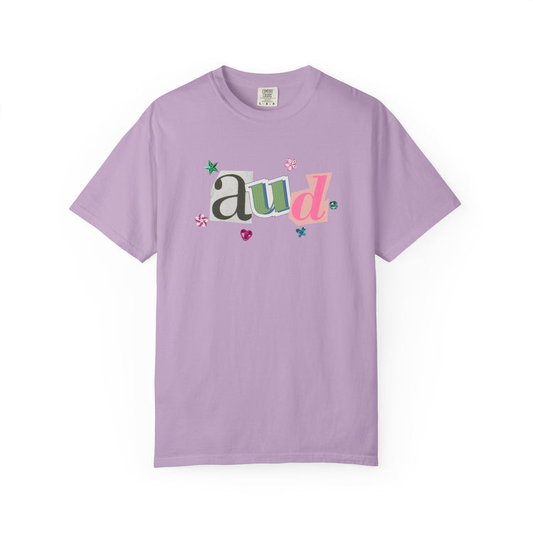 AUD newspaper gem comfort colors tee