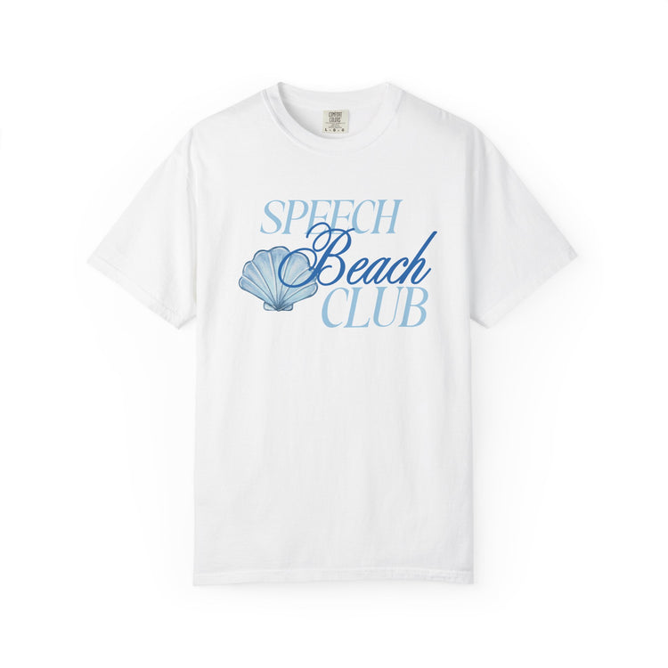 speech beach club shell comfort colors tee