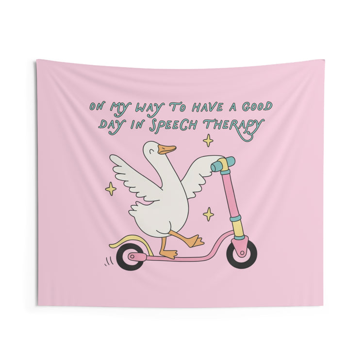 on my way speech goose wall tapestry