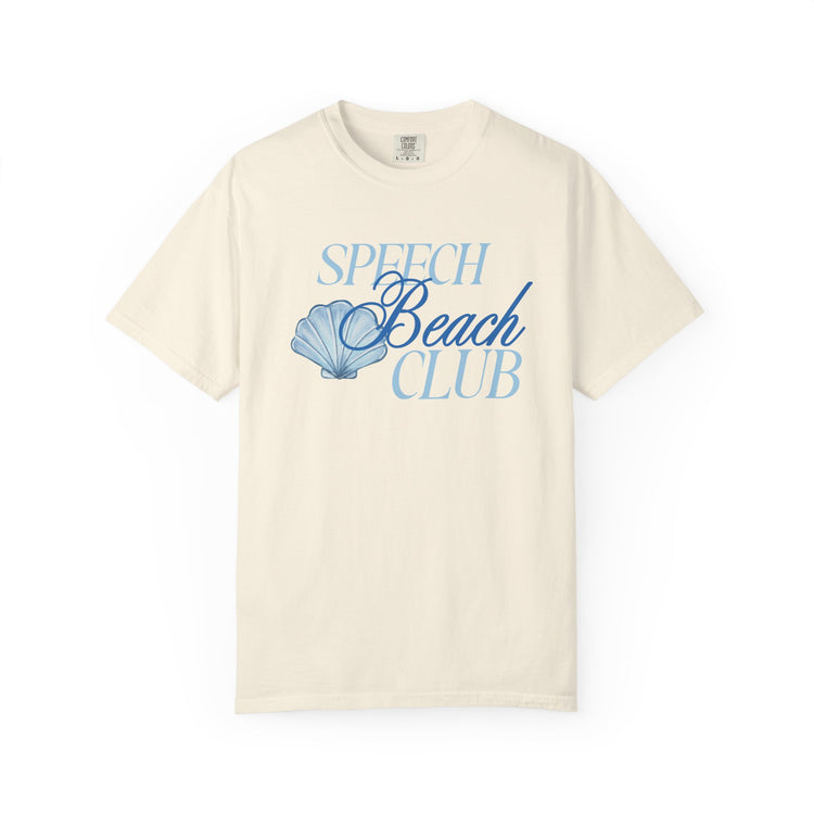 speech beach club shell comfort colors tee
