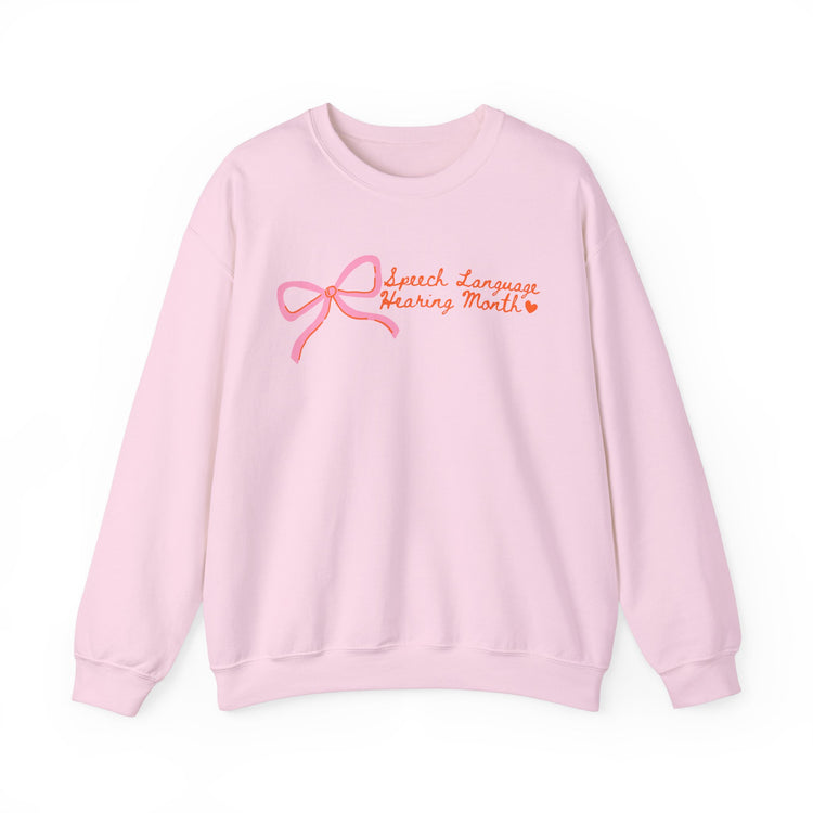 NSLHM pink bow crewneck