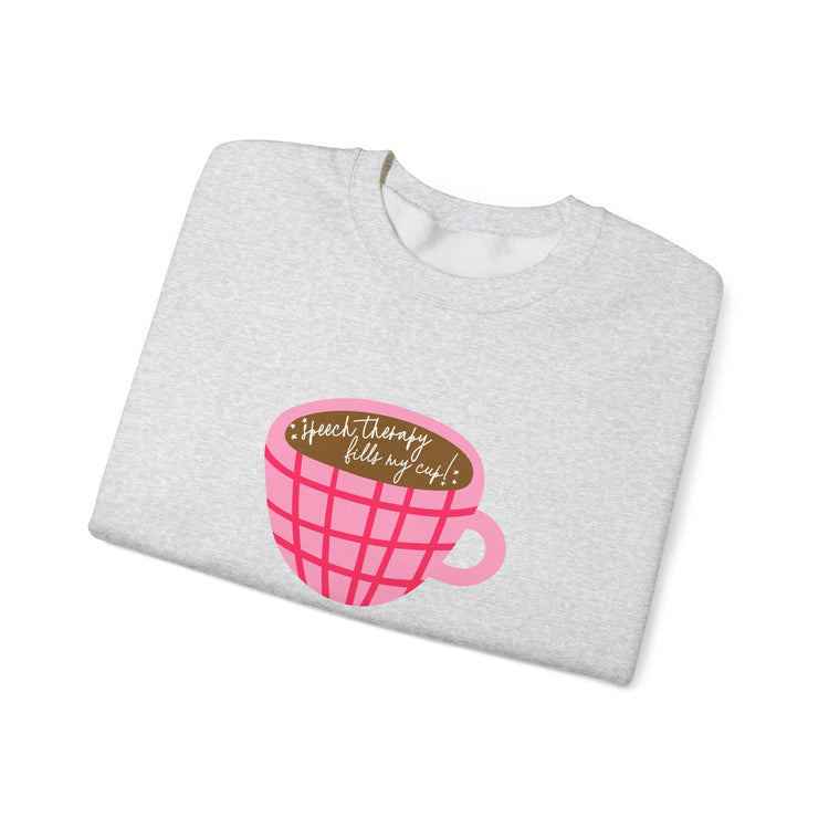 speech therapy fills my cup! crewneck