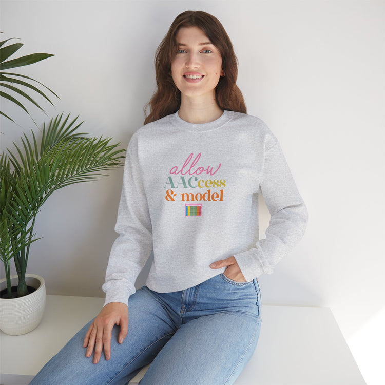 allow AAC access and model crewneck