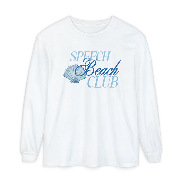 speech beach club shell comfort colors long sleeve tee