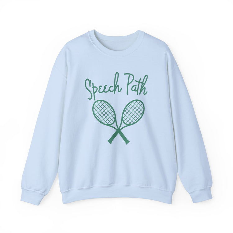 speech path beverly hills tennis crewneck