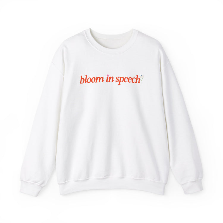 bloom in speech flowers crewneck