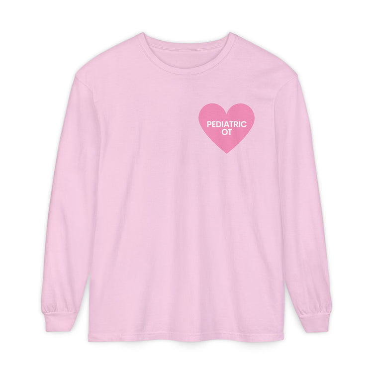 pediatric OT heart long sleeve tee