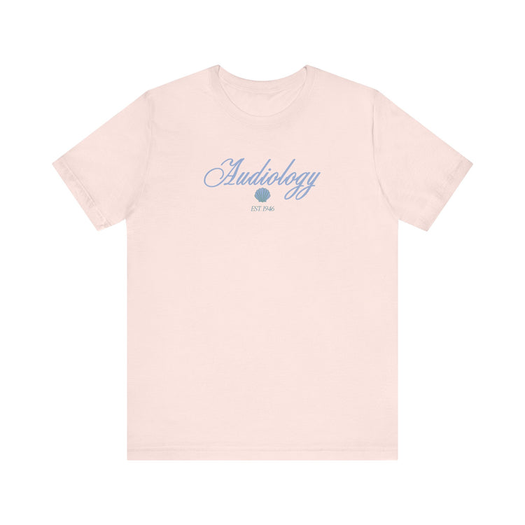audiology clam est. 1946 short sleeve tee