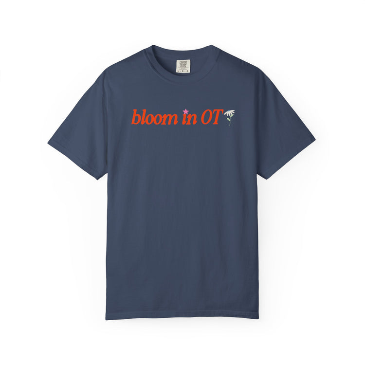 bloom in OT front/back comfort colors tee