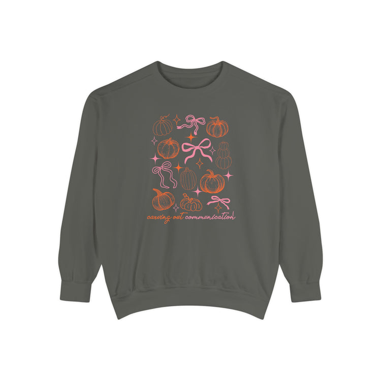 carving out communication! comfort colors crewneck