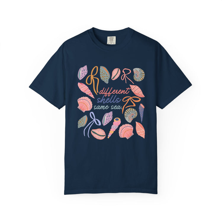 different shells, same sea comfort colors tee