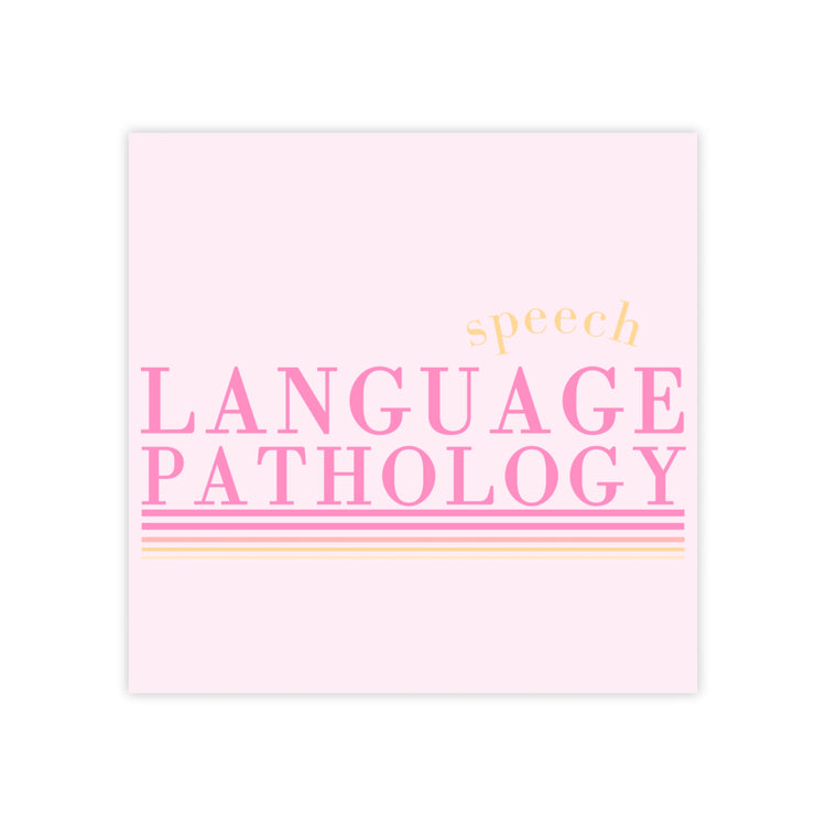 pink speech therapy lines 3x3in Post-it® Note Pads