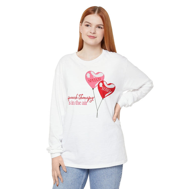 speech is in the air balloon long sleeve tee
