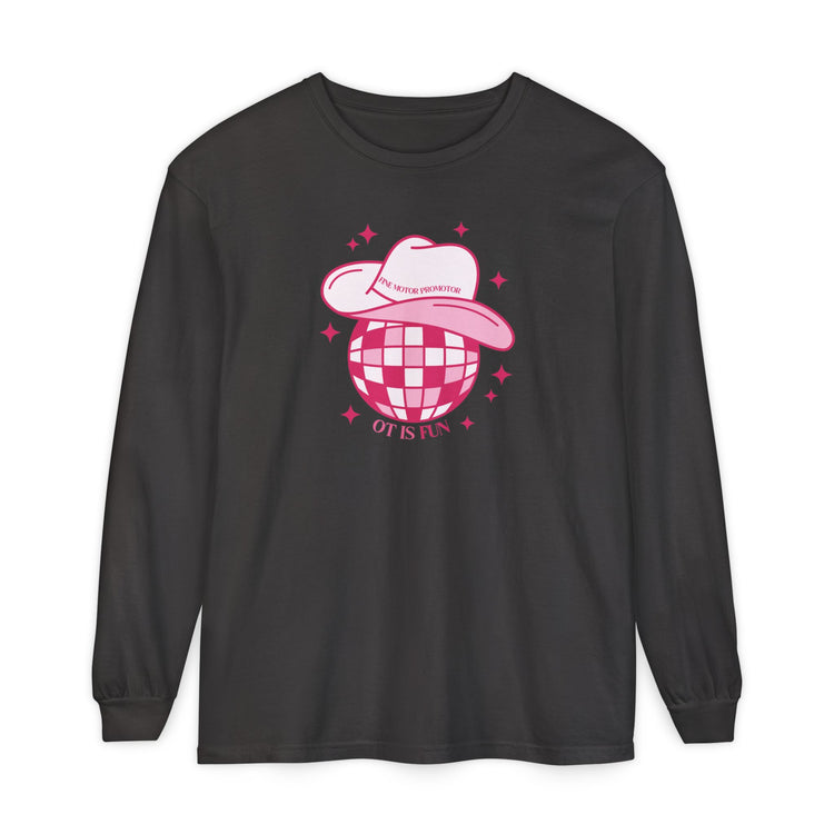 OT cowboy disco comfort colors long sleeve tee