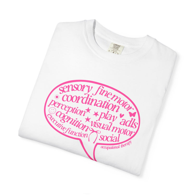 OT pink scope bubble comfort colors tee