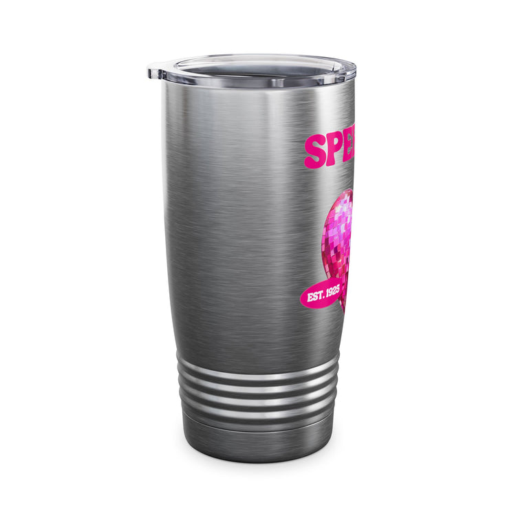 pink disco heart speech path 20oz insulated tumbler