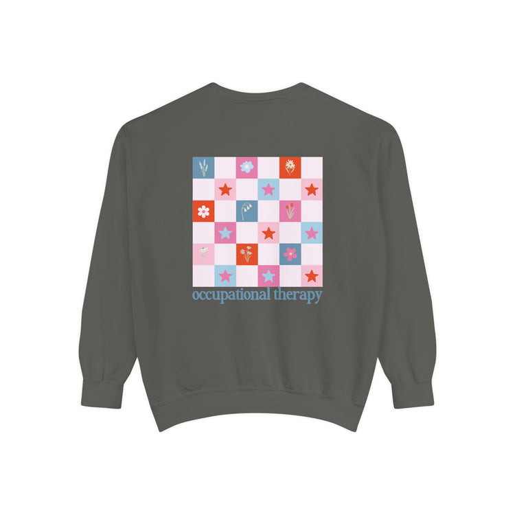 bloom in OT front/back comfort colors crewneck