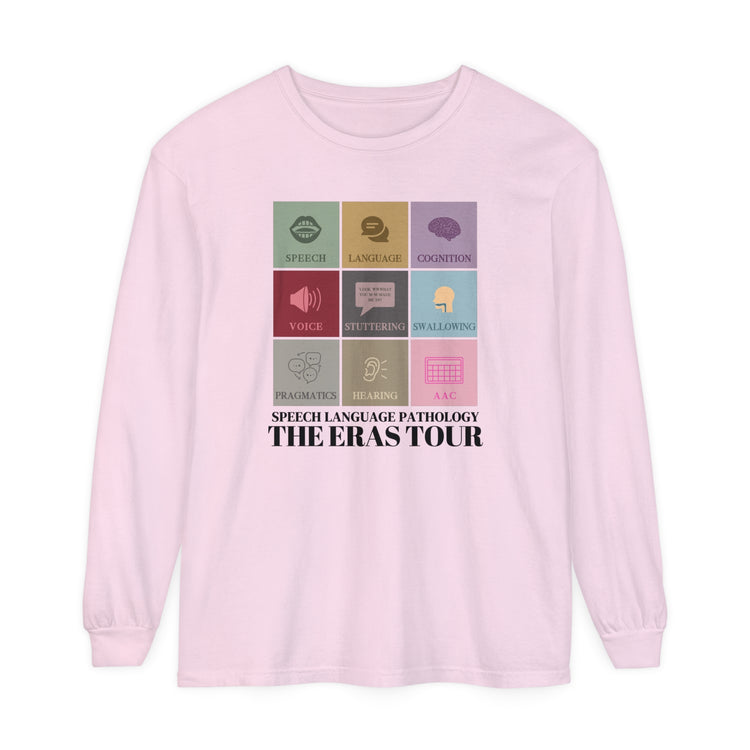 speech pathology eras comfort colors long sleeve tee