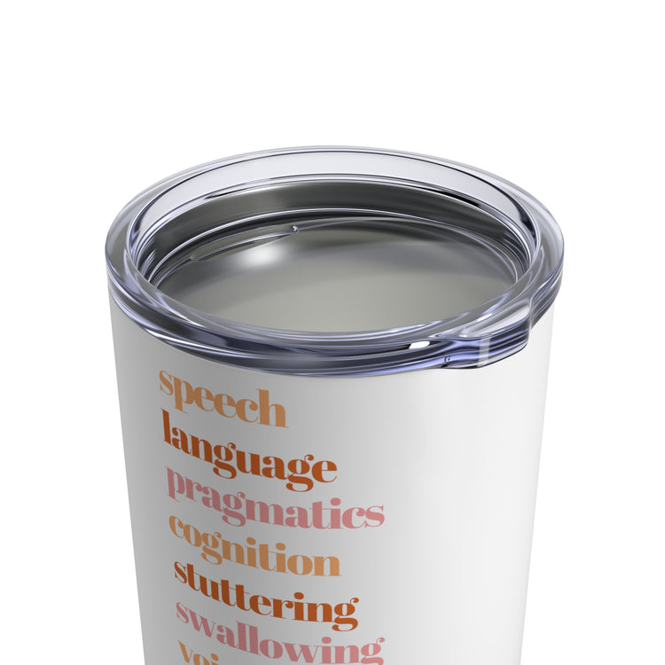 SLP scope of practice orange 10 oz tumbler