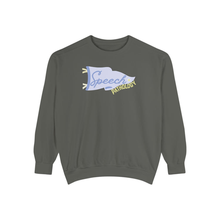 speech pennant flag comfort colors crewneck