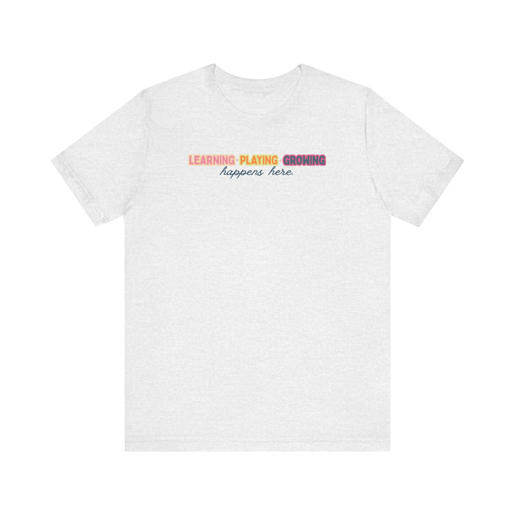 learning playing growing short sleeve tee