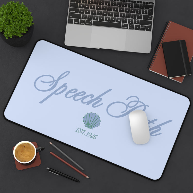 speech path clam desk mat