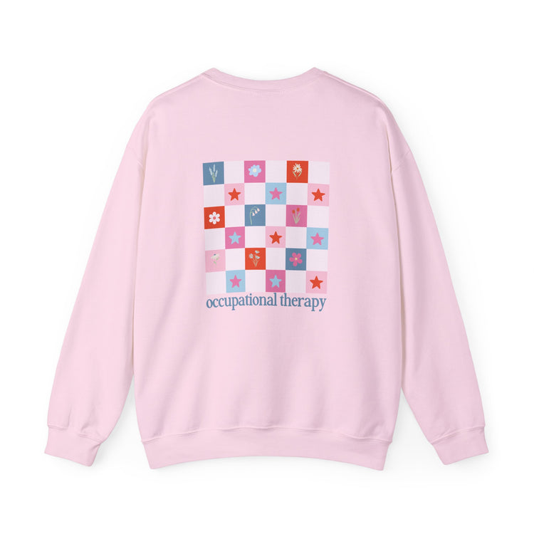 bloom in OT front/back crewneck