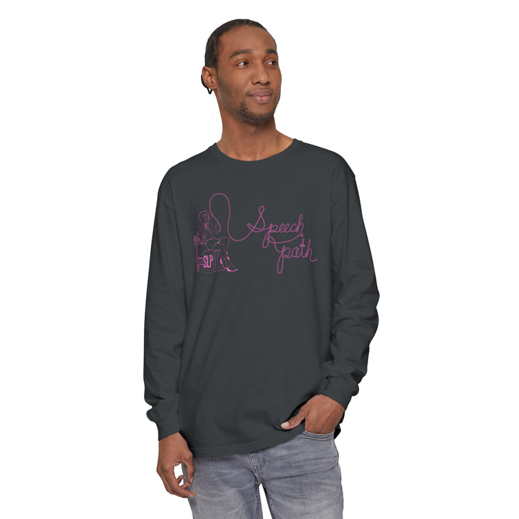 cowgirl speech path comfort colors long sleeve tee