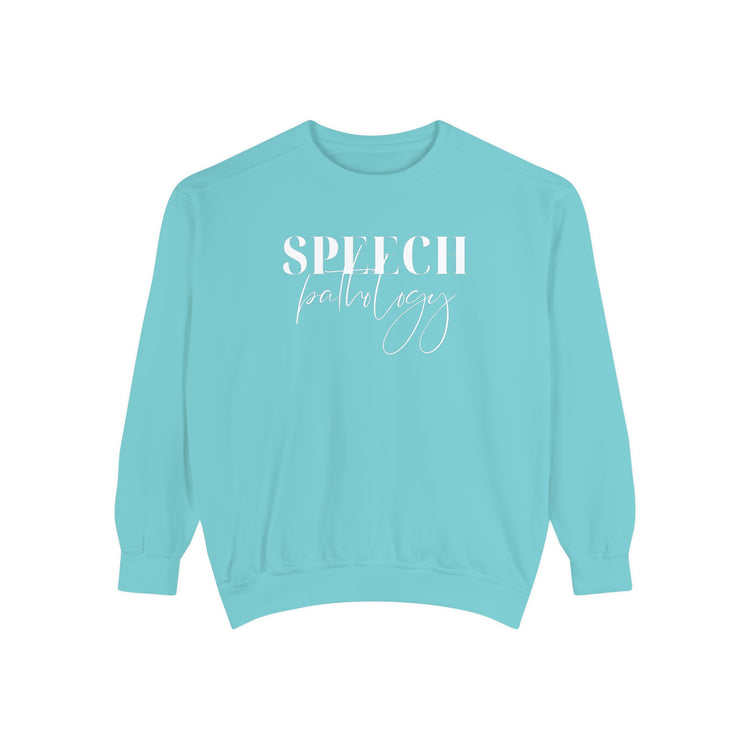 speech pathology cursive comfort colors crewneck