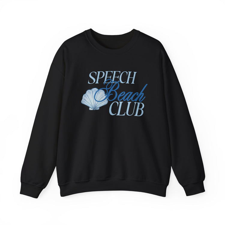 speech beach club shell crewneck