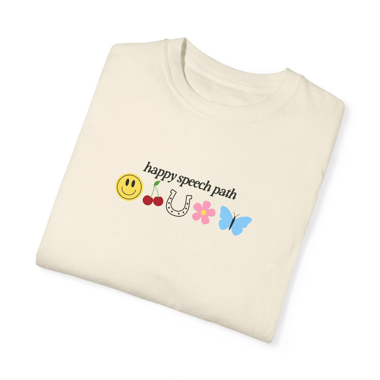 happy speech path comfort colors tee